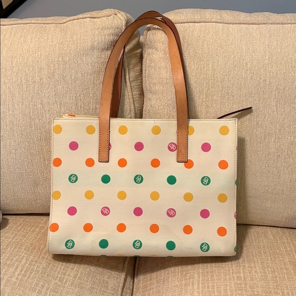 Dooney & Bourke Multicolor Polka Dot Tote - Picture 2 of 6